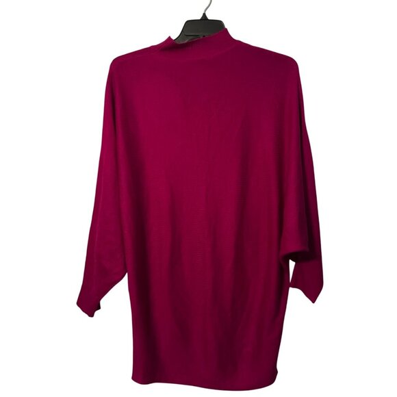Magenta Mock Neck Batwing Sleeve Knit Dress By Before You Size S 100% Acrylic dr - Picture 8 of 12